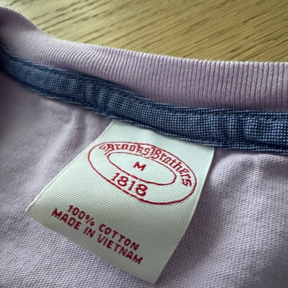 Brooks Brothers Men's Crewneck Lavender Medium - Picture 3 of 8